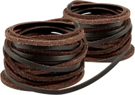10 Yards 3MM Flat Genuine Leather Cord, PEASUG Real Leather Strips, Natural Leather String, Braided Braiding String for Shoe Laces, Jewelry Making, Necklace, Tool, Crafts - Dark Brown, 9M