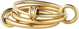 14K Gold Plated Stackable Rings for Women - Waterproof & Non Tarnish - Water Resistant Never Fades Everyday Band Rings Set for Women
