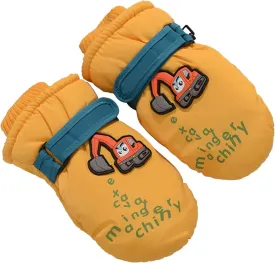 3-5Y Kids Ski Gloves Winter Cycling Gloves Waterproof Hand Warmer Gloves Fleece Lining Snowboarding Mittens Gloves Kids Ski G