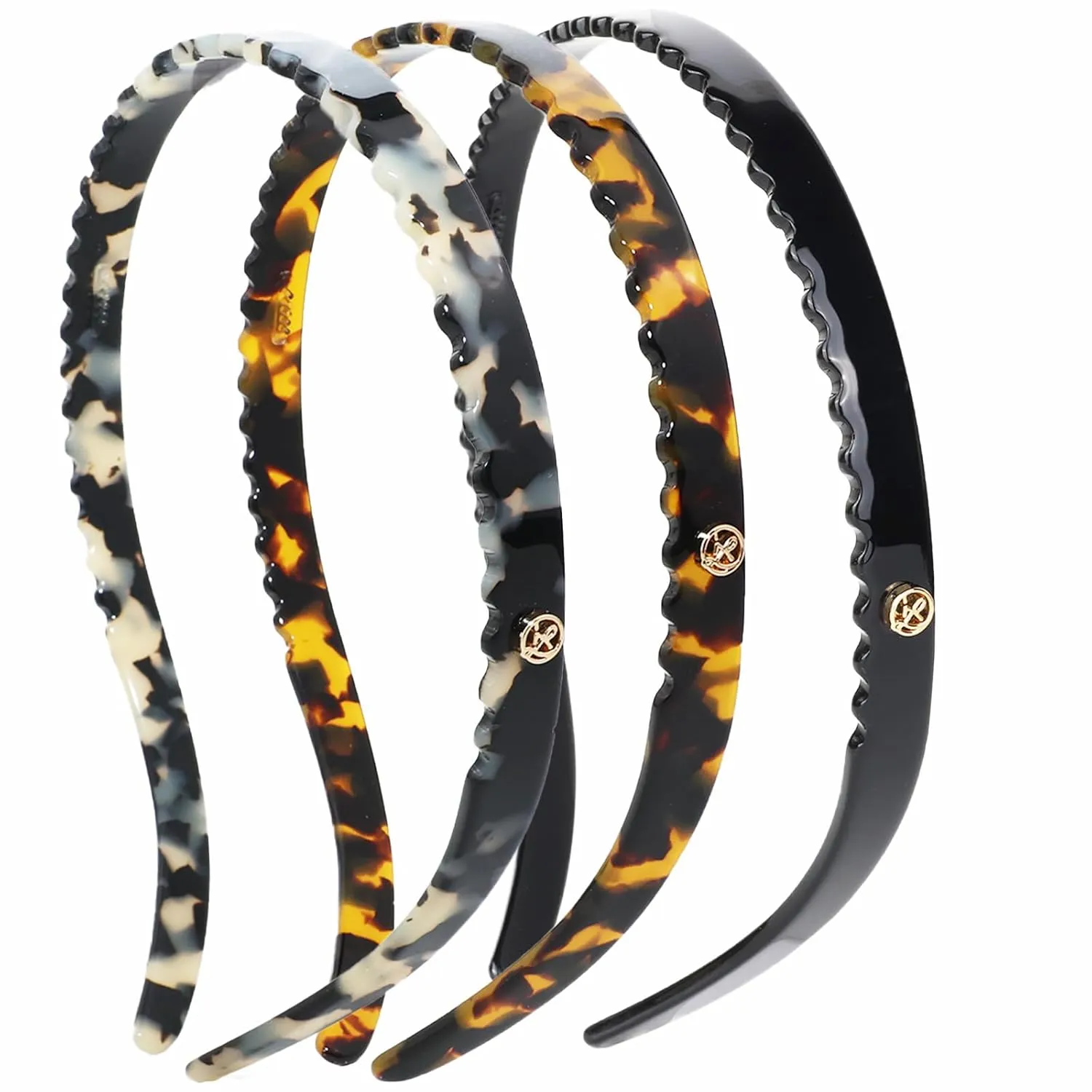 3 Pack Eyewear Headbands,No Headache Non Slip Hair Bands Fashion Thin Headbands for Womens Sisters Girls Gifts(Black,Tortoise,Amber)
