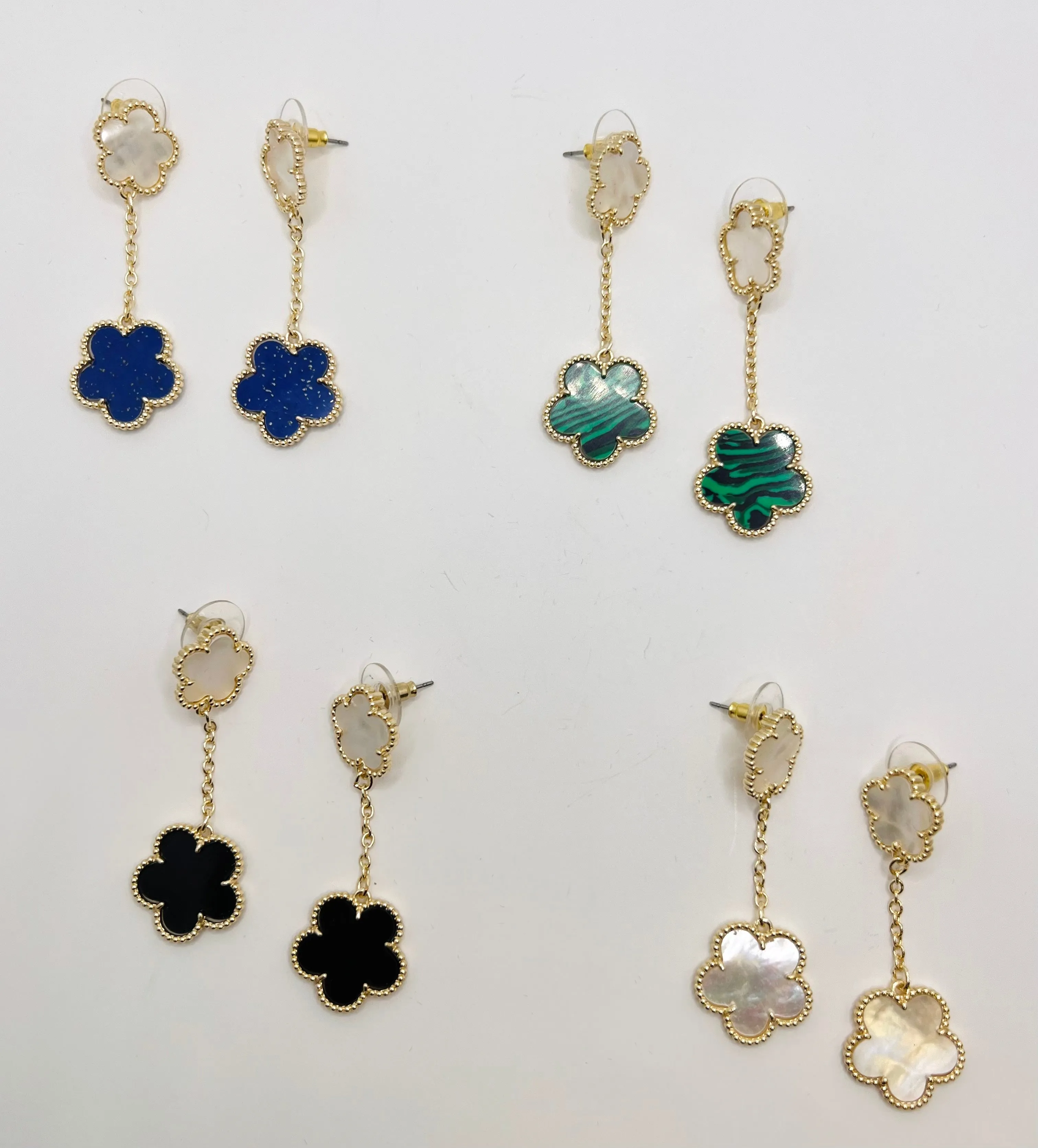4 Leaf Clover Drop Earrings