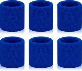 6 Pack Sweatbands Sports Wristband for Men & Women, Breathable Wrist Band Absorbent Sweat Band for Tennis, Basketball, Running, Gym, Working Out