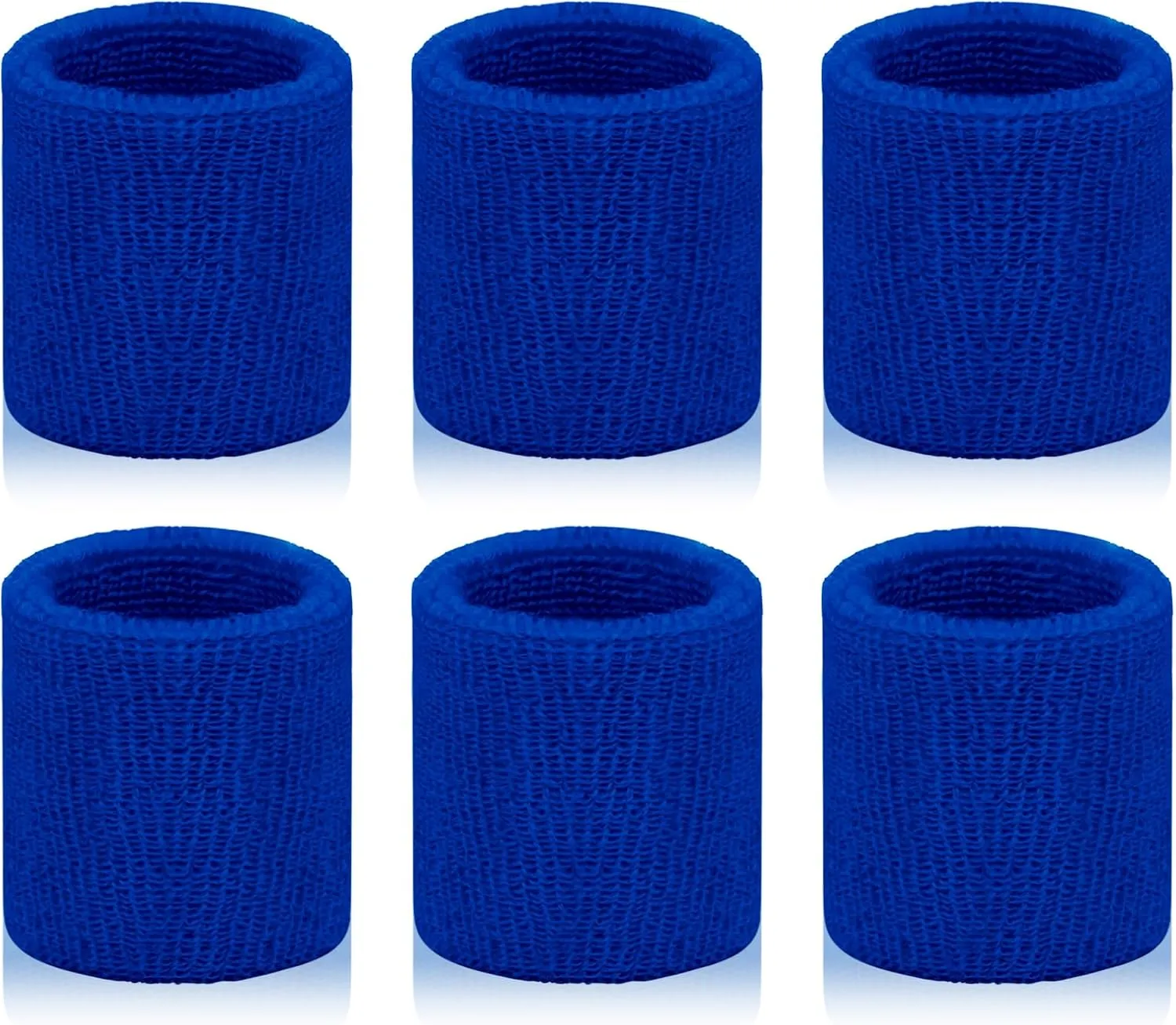 6 Pack Sweatbands Sports Wristband for Men & Women, Breathable Wrist Band Absorbent Sweat Band for Tennis, Basketball, Running, Gym, Working Out