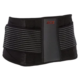 ACE - 902002 Adjustable Back Brace, Stabilizing Support and Comfort, Adjustable, Breathable, Full Range of Motion, from America's Most Trusted Brand of Braces, Black