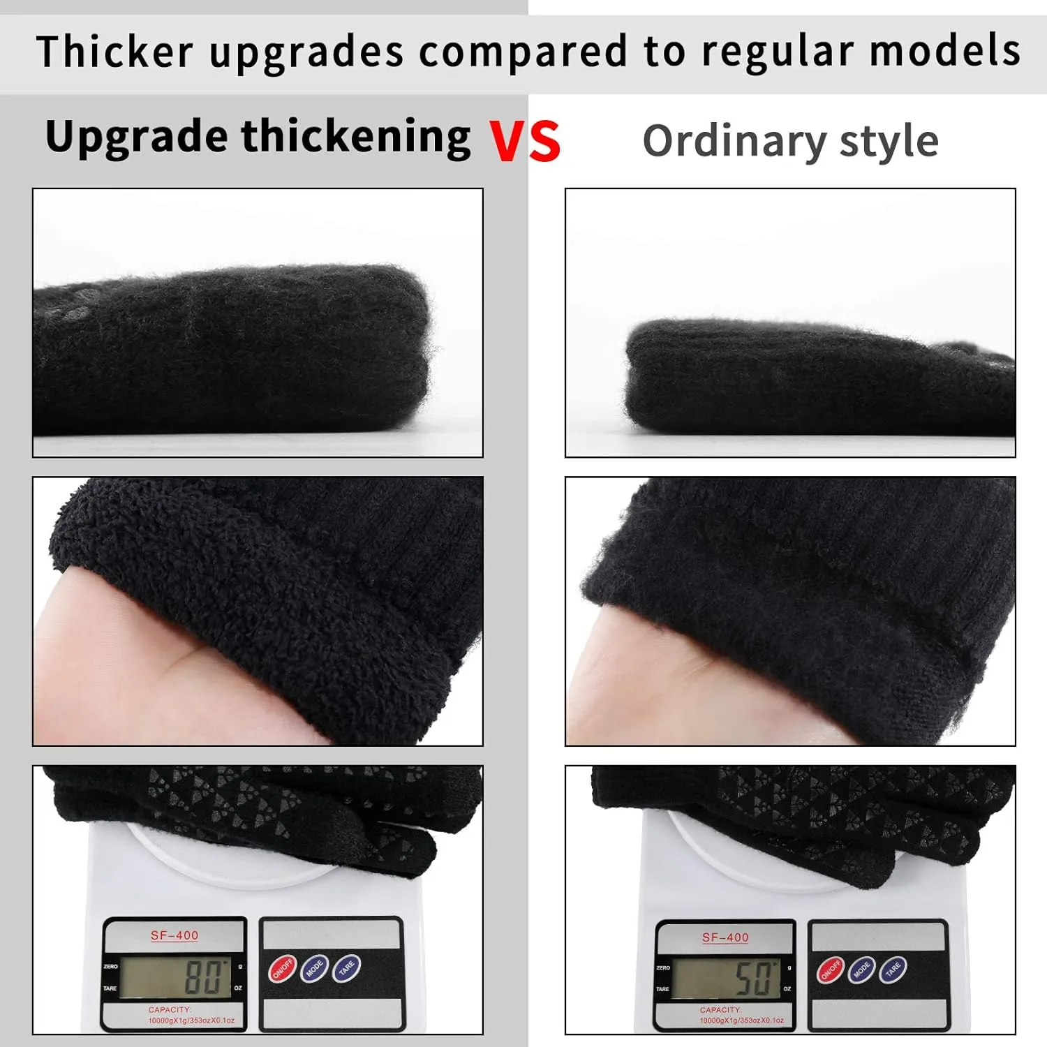 Achiou Winter Gloves for Men Women, Touch Screen Gloves, Upgraded Thicken Anti-Slip Silicone Gel, Thermal Soft Knit Lining