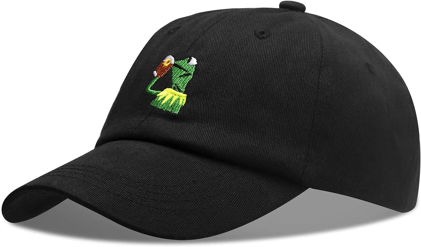 Adjustable Kermit The Frog Embroidered Baseball Cap - Unisex Classic Dad Trucker Hat