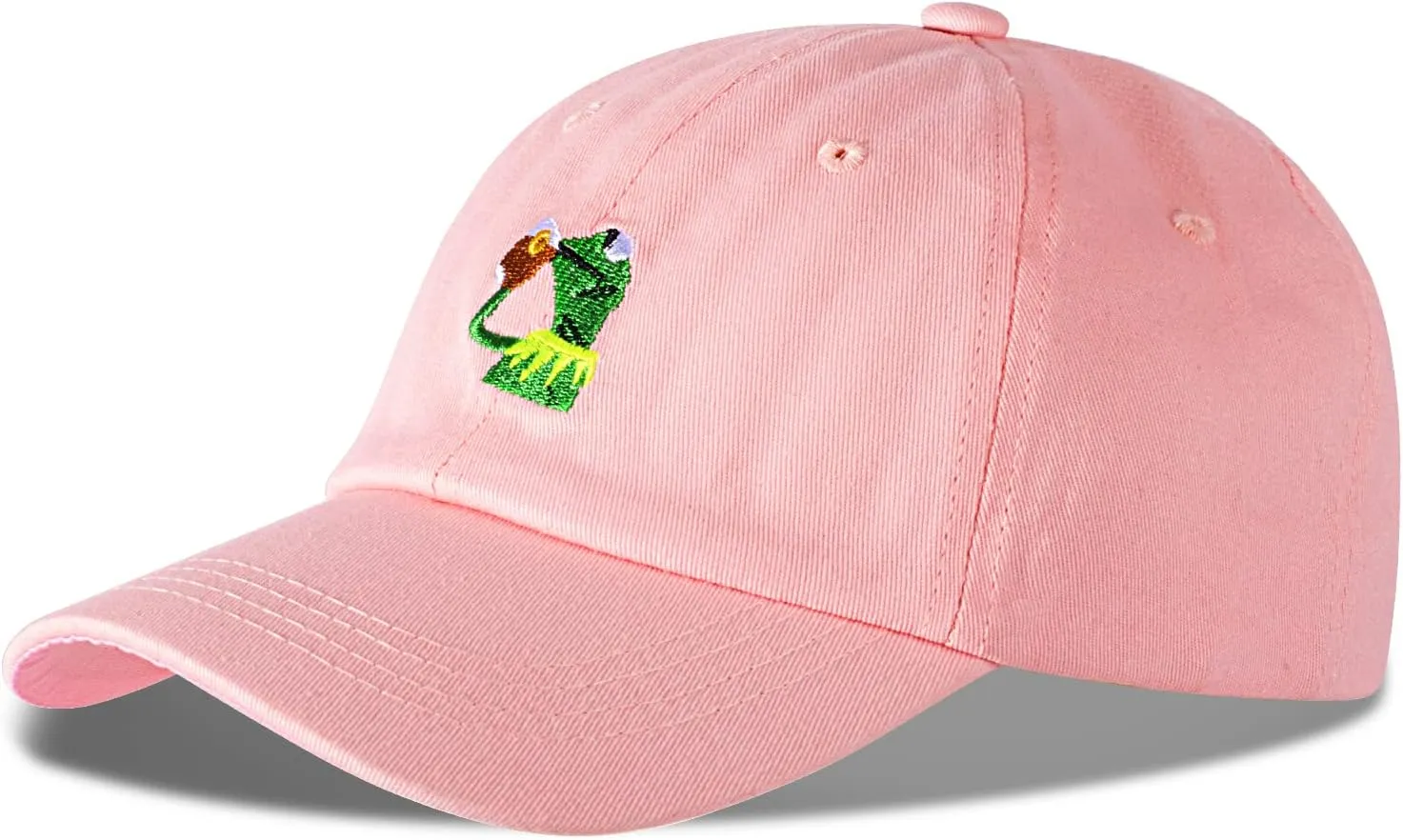 Adjustable Kermit The Frog Embroidered Baseball Cap - Unisex Classic Dad Trucker Hat