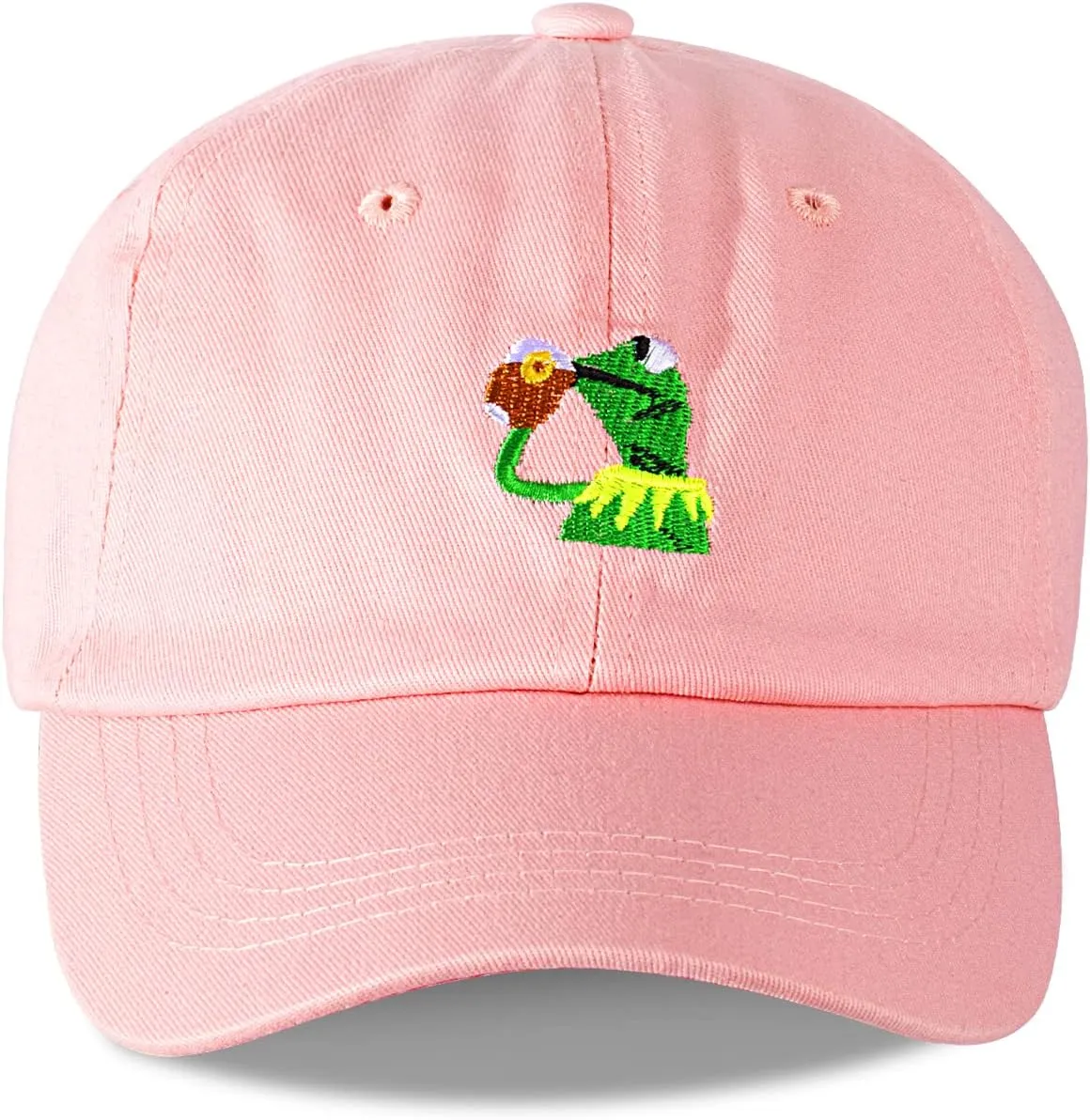 Adjustable Kermit The Frog Embroidered Baseball Cap - Unisex Classic Dad Trucker Hat