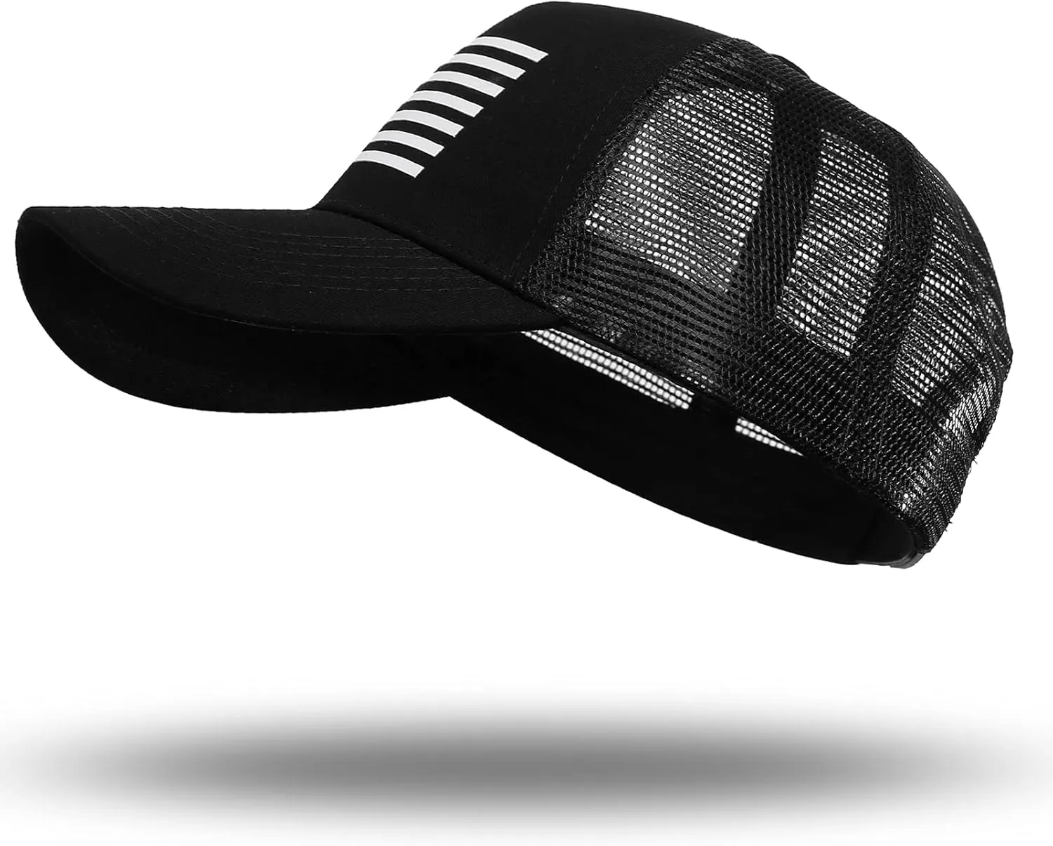 American Flag Trucker Hat - Snapback Hat, Baseball Cap for Men Women - Breathable Mesh Side, Adjustable Fit - for Casual Wear