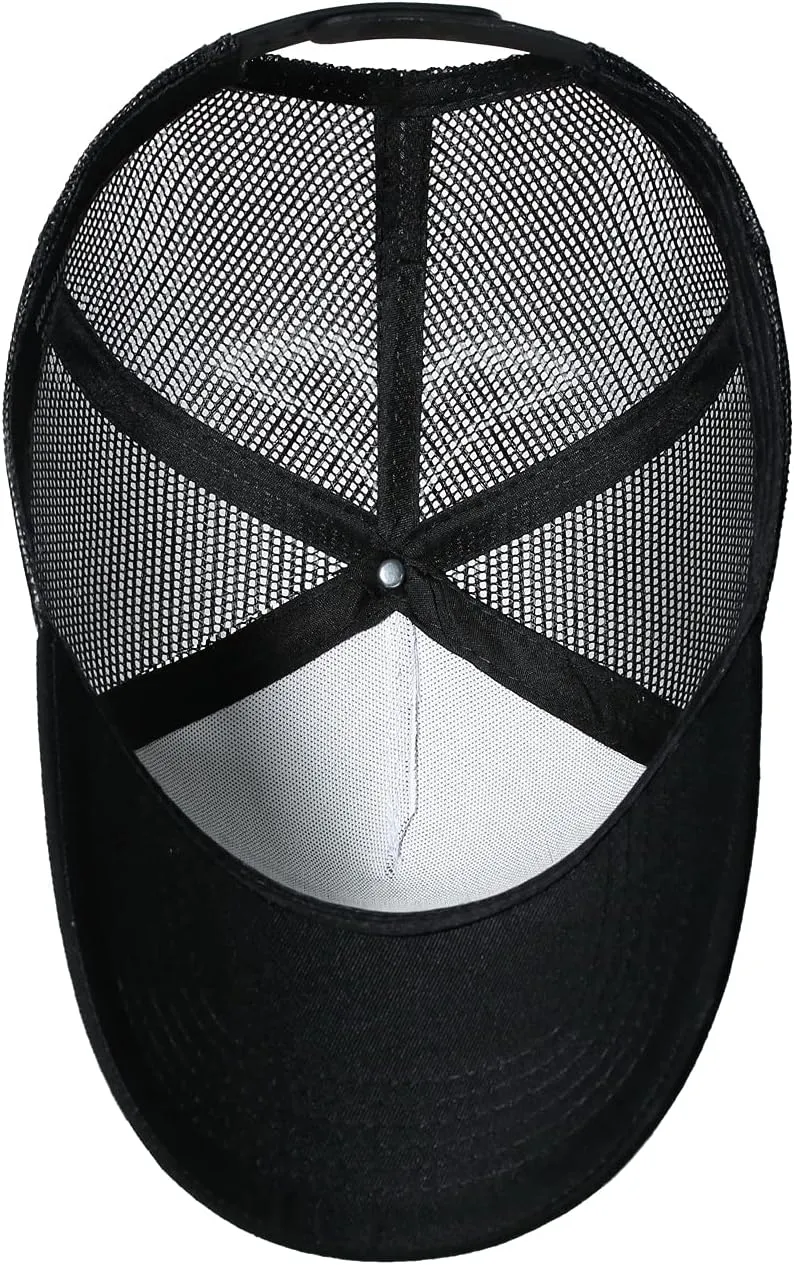 American Flag Trucker Hat - Snapback Hat, Baseball Cap for Men Women - Breathable Mesh Side, Adjustable Fit - for Casual Wear