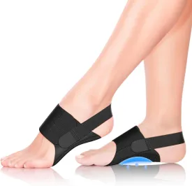 Arch Support Braces Sleeves for Plantar Fasciitis Relief, Arch Sleeves With Gel Pad For Feet, foot arch support for flat feet, Adjustable Non-Slip Arch Support Brace For Women (Black)