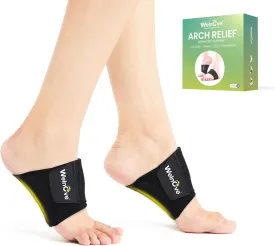 Arch Support Inserts for Pain Relief, Welnove Heel Brace for Plantar Fasciitis Relief, Compression Cushioned Heel Cups Sleeves for Flat Feet, Foot Pain, Heel Pain, Men & Women (One Size Fits All)