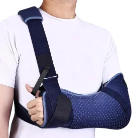 Arm Sling for Shoulder Injury with Waist Strap - Immobilizer Brace Support for Sleeping, Rotator Cuff Surgery (Comfort Version, Left, Small, 25-30.5 inch)