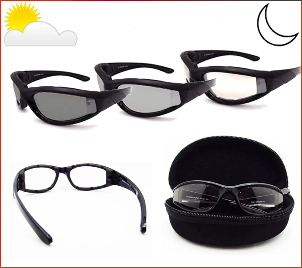 Bikershades Motorcycle Safety Transitional Photochromic Riding Glasses Men Women
