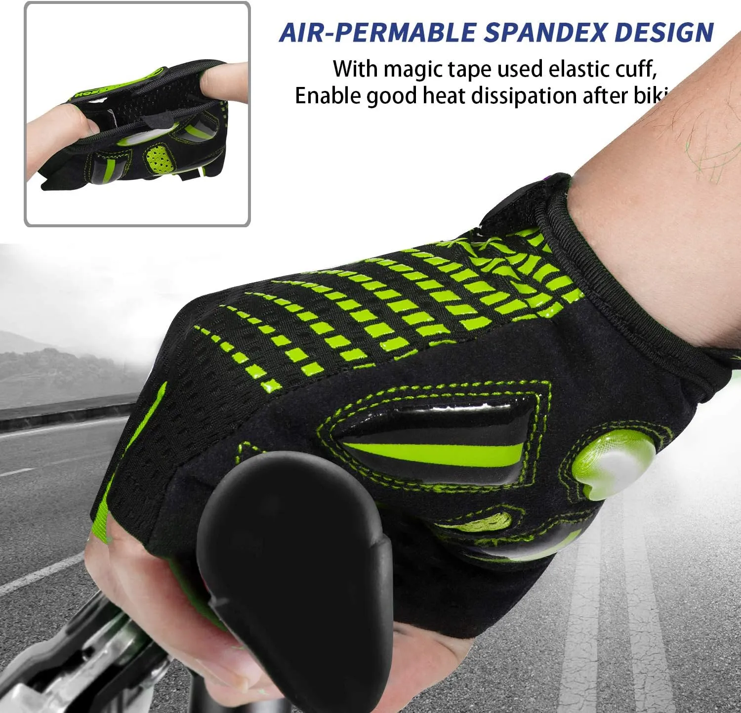 BIKINGMOREOK Bike Cycling Gloves for Men Women,Non-Slip Breathable 5MM Gel Pads DH Mountain Road Bicycle Gloves for MTB Biking Cycling,Workout Sports