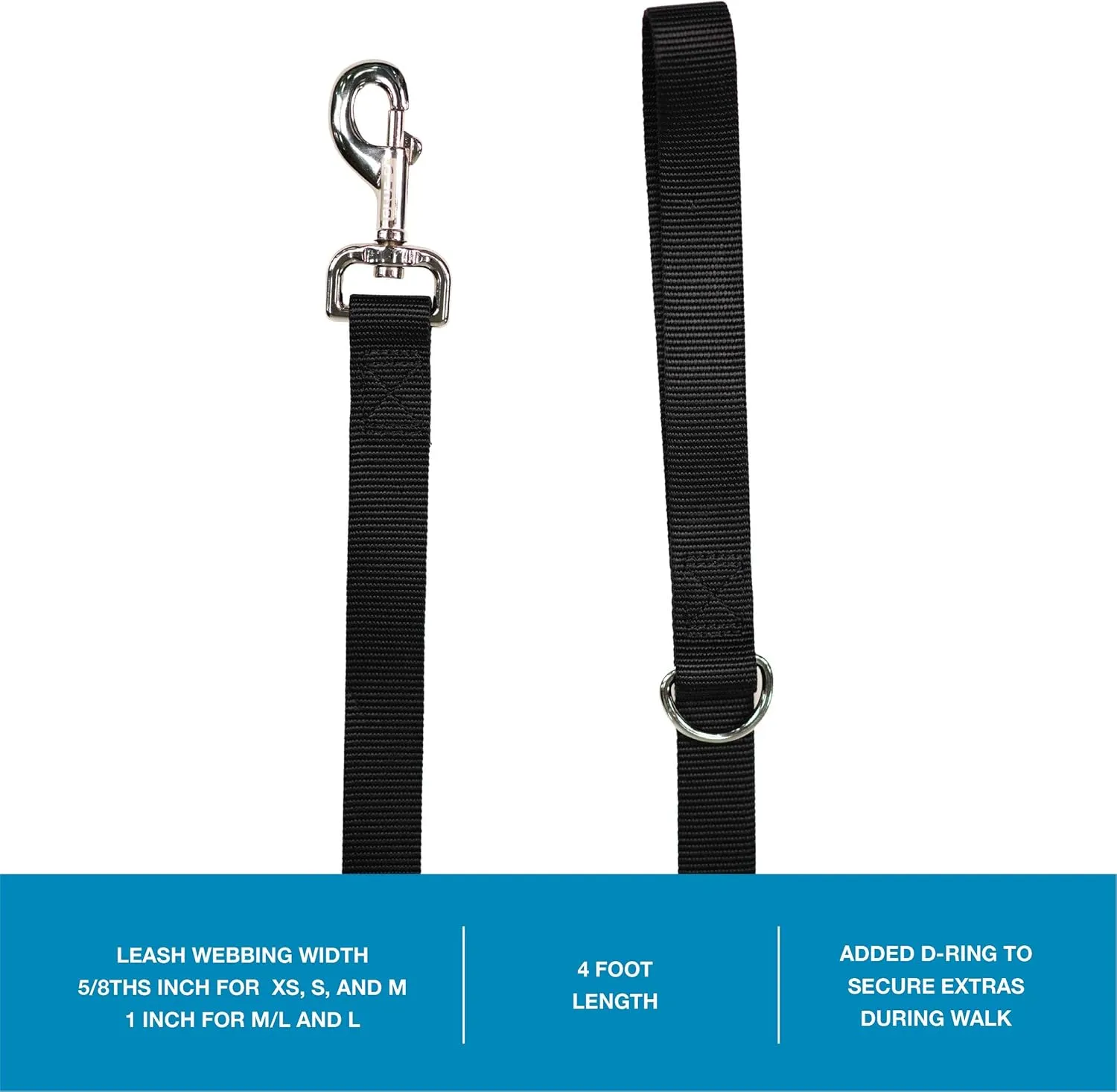 Blue-9 Pet Products No-Pull Balance Harness and Loose Leash Walking Set Dogs, Made in The USA, Blue, Medium