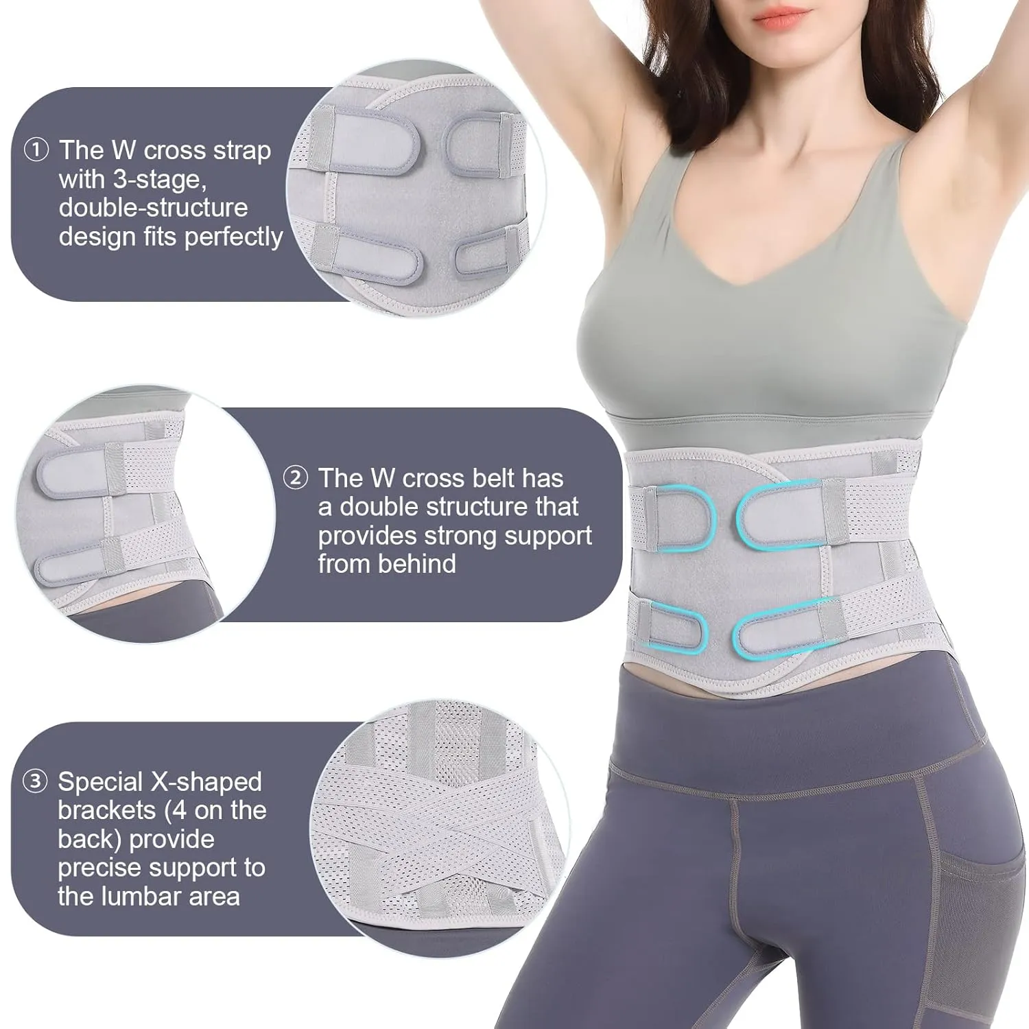 Breathable Back Brace for Relieve Lower Back Pain Women and Men - Back Support Belt and Improve Posture with Comfort, Back Pain Relief Products, Posture Corrector