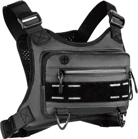 Chest Bag for Men Women, Water-resistant Running Vest with Phone Holder, EDC Tactical Chest Bag for Workouts