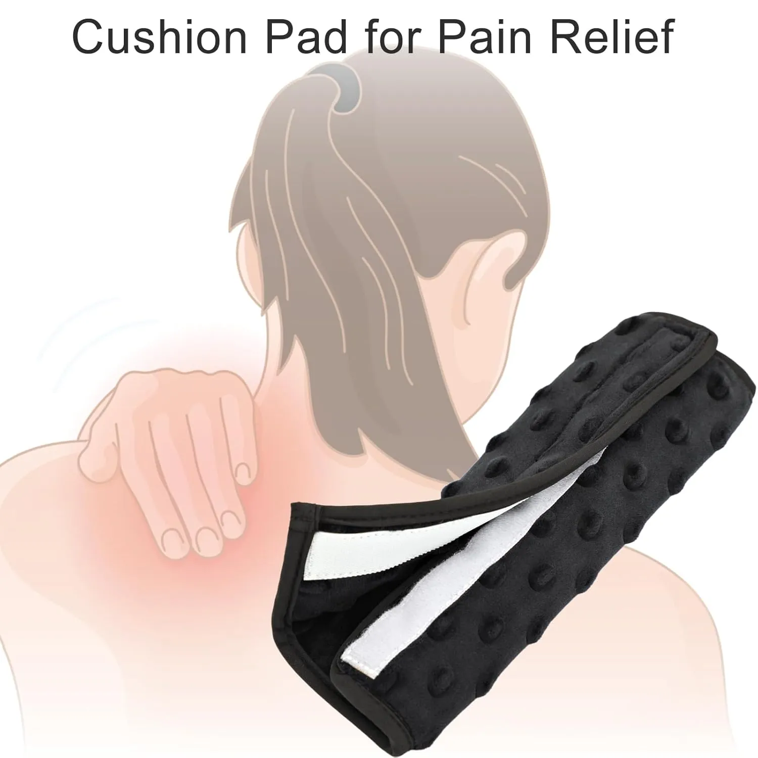 Cushioned Arm Sling Padding for Neck Slim Sling Pad Neck Strap Cushion Comfort Shoulder Support Rotator Cuff Surgery Arm Immobilizer Brace Carry Padded Cover Pillow Wrist Hand Injury, Pack of 2 Black