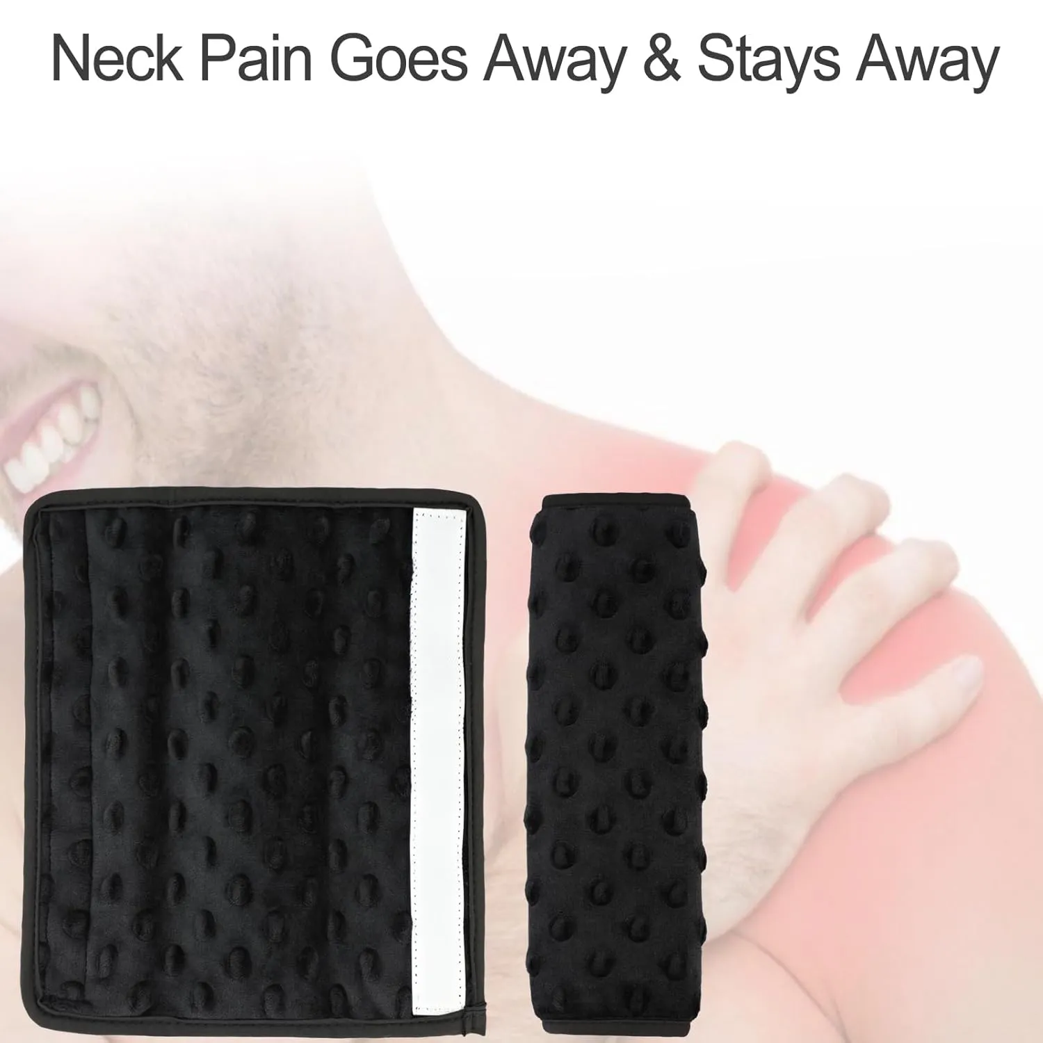 Cushioned Arm Sling Padding for Neck Slim Sling Pad Neck Strap Cushion Comfort Shoulder Support Rotator Cuff Surgery Arm Immobilizer Brace Carry Padded Cover Pillow Wrist Hand Injury, Pack of 2 Black