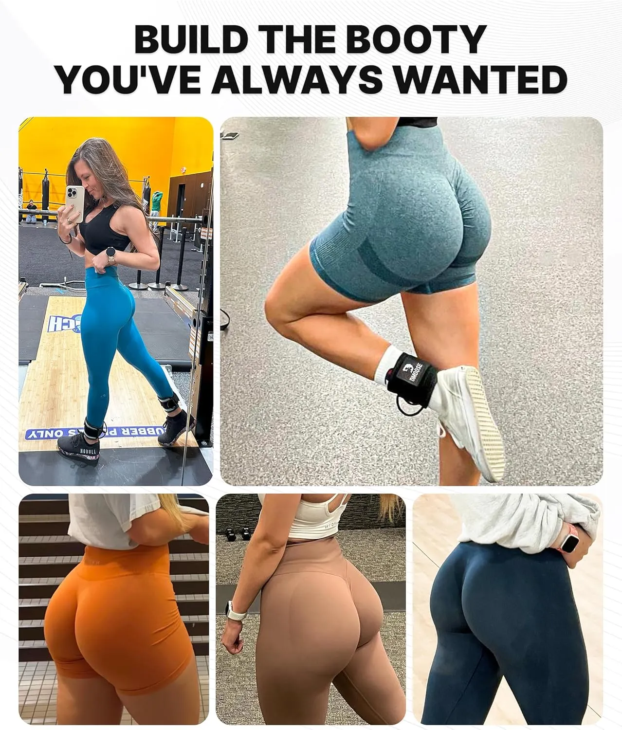 DMoose Fitness Ankle Straps for Cable Machines - One Size Fit with Premium Padding, Glute Kickback Ankle Strap for Women & Men, Cable Attachments for Gym, Booty Workouts, Leg Extension & Hip Abductors