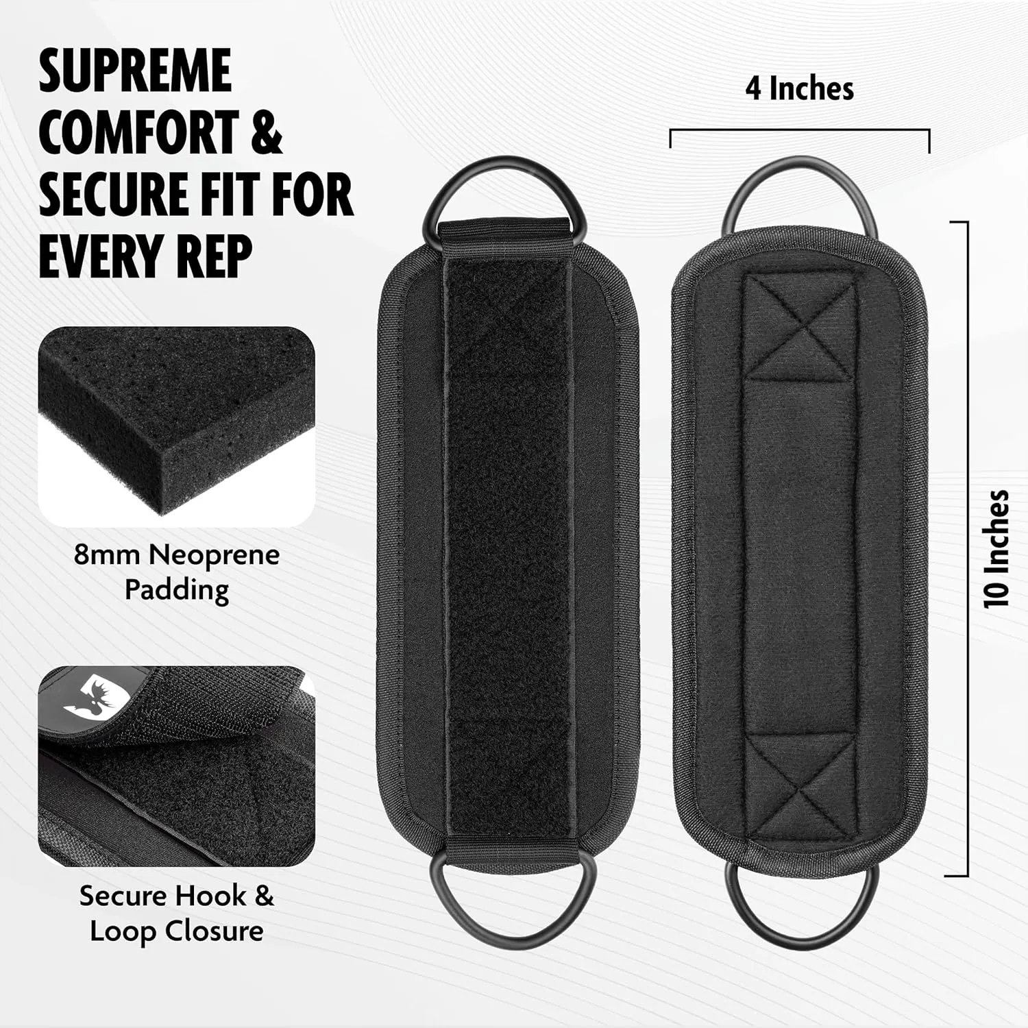 DMoose Fitness Ankle Straps for Cable Machines - One Size Fit with Premium Padding, Glute Kickback Ankle Strap for Women & Men, Cable Attachments for Gym, Booty Workouts, Leg Extension & Hip Abductors