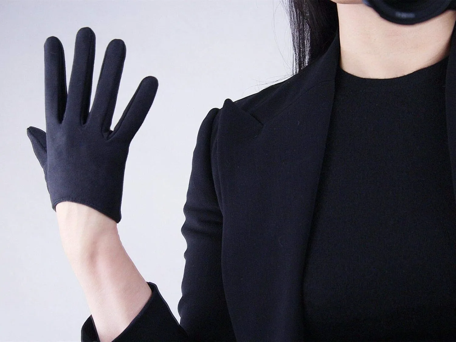 DooWay Short Suede Gloves Women Stretch Winter Warm Dress Gloves