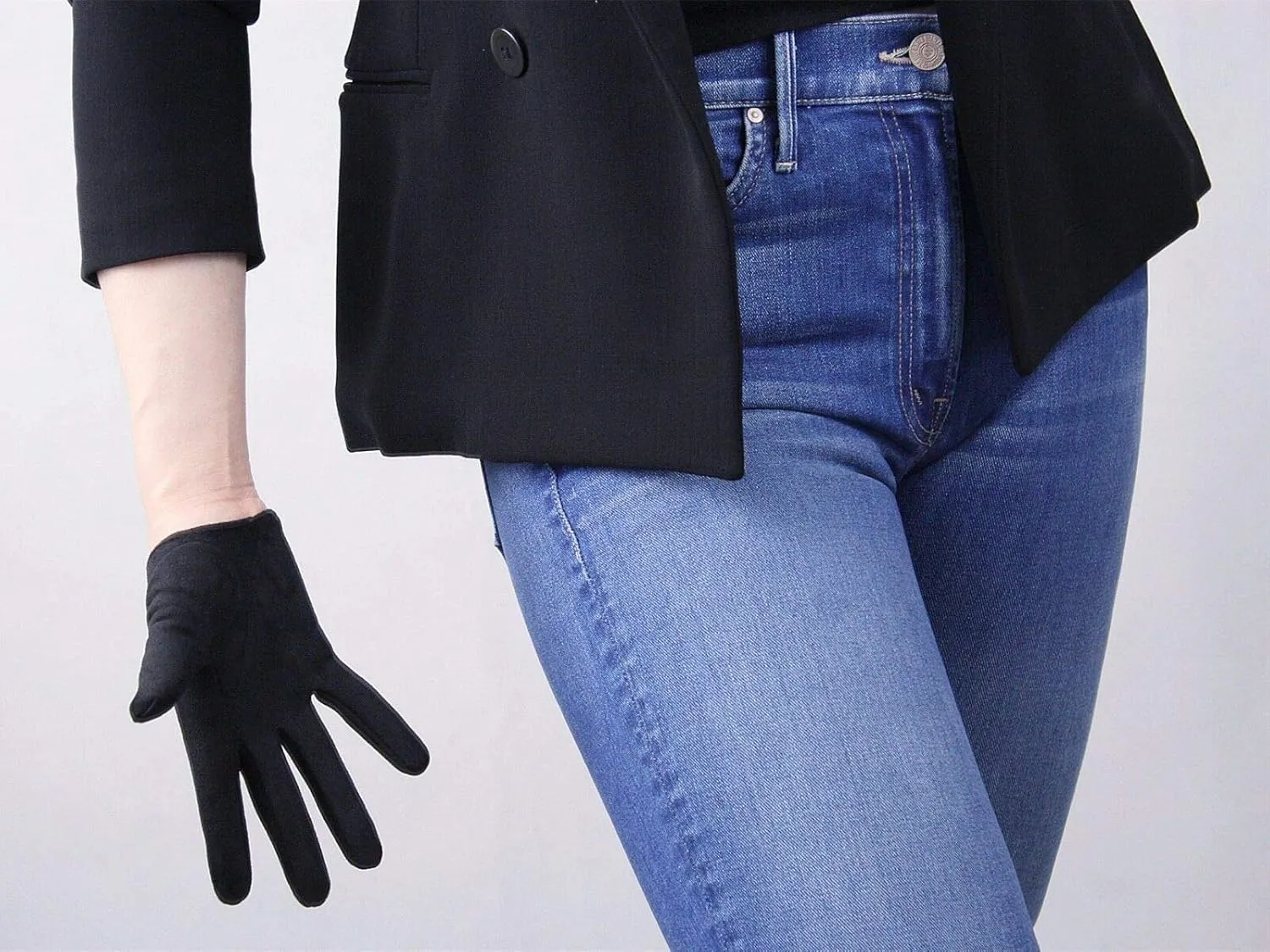 DooWay Short Suede Gloves Women Stretch Winter Warm Dress Gloves