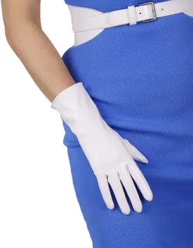 DooWay Women's Sexy Leather Gloves 28cm Middle Length Over Wrist Faux Leather Unlined for Cosplay Dressy Driving
