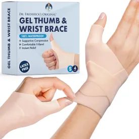 Dr. Frederick's Original Waterproof Thumb & Wrist Brace - 4 ct - Spica Splint - Tendonitis Brace for Arthritis, De Quervain's - Fits Left or Right Hand - Women & Men - Pain Relief & Comfort - Small