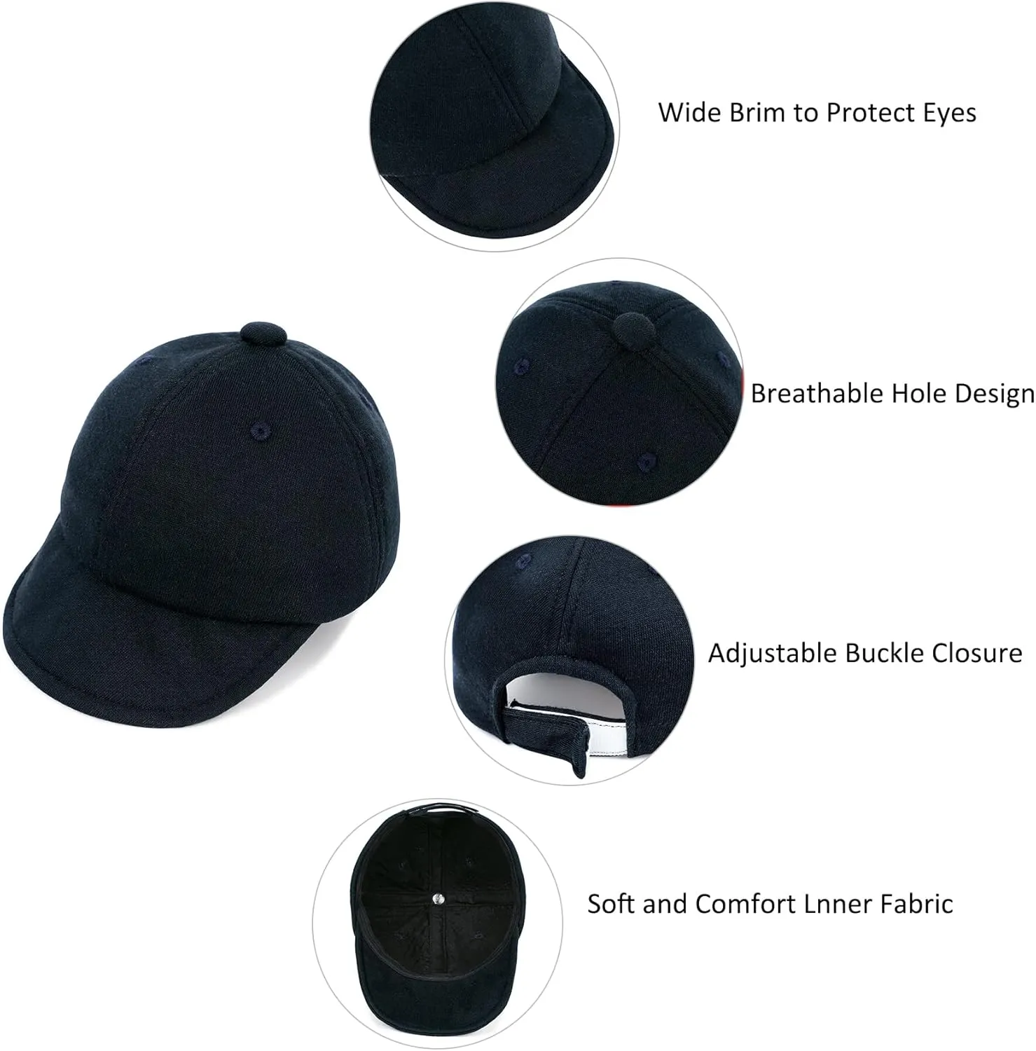Durio Baby Baseball Cap - Adjustable Infant Hats for Sun Protection - Soft Newborn Baseball Hat for Baby Boys