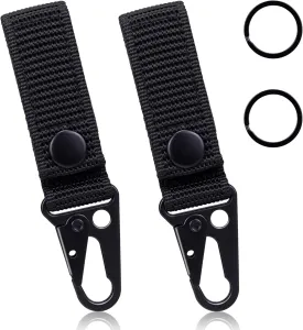 Duty Belt Key Chain Keeper Snap Hook Molle Clip Keychain Holder Key Fobs, Tactical Medical Pouch with Rip-Away Hook and Loop