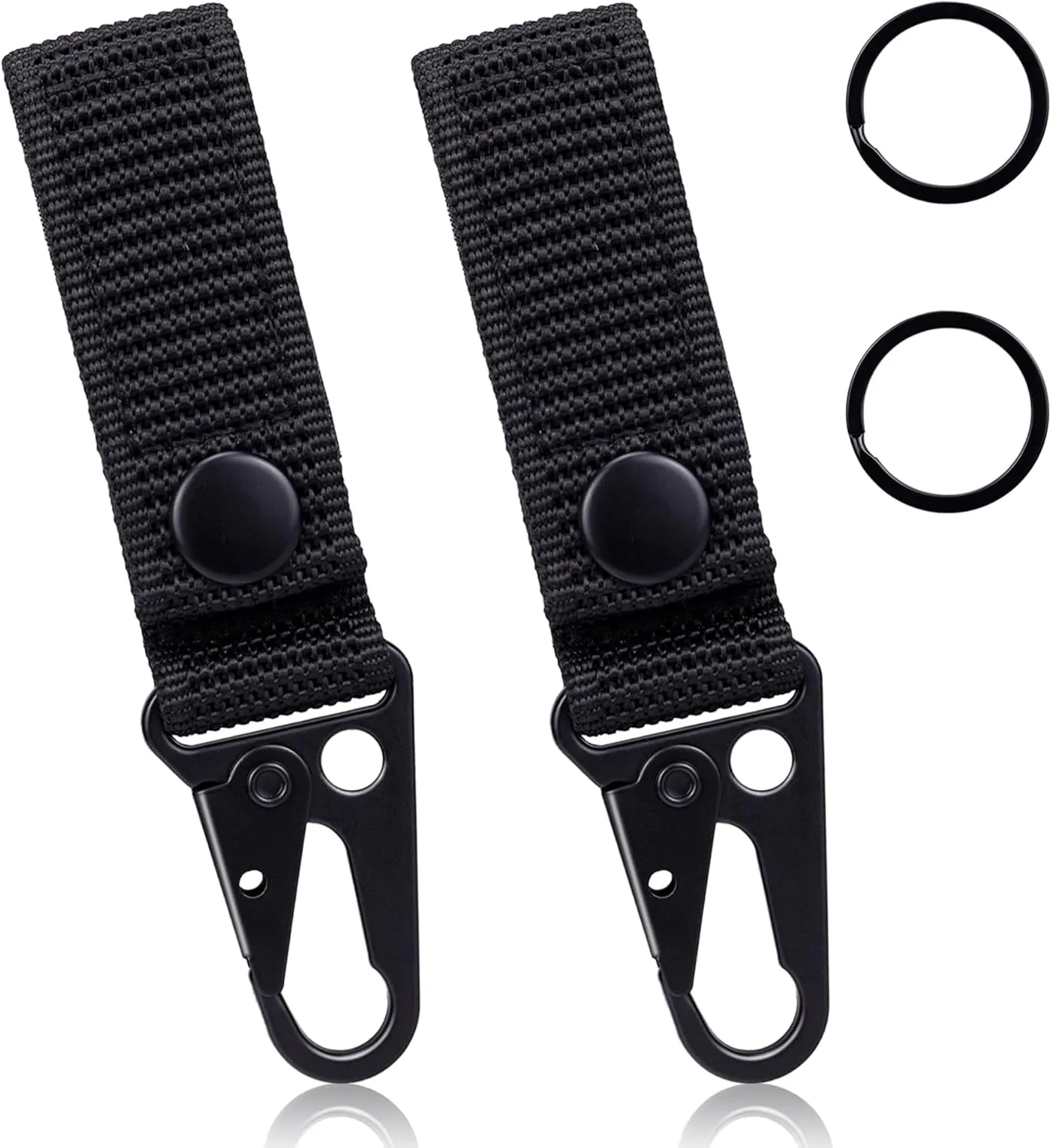 Duty Belt Key Chain Keeper Snap Hook Molle Clip Keychain Holder Key Fobs, Tactical Medical Pouch with Rip-Away Hook and Loop