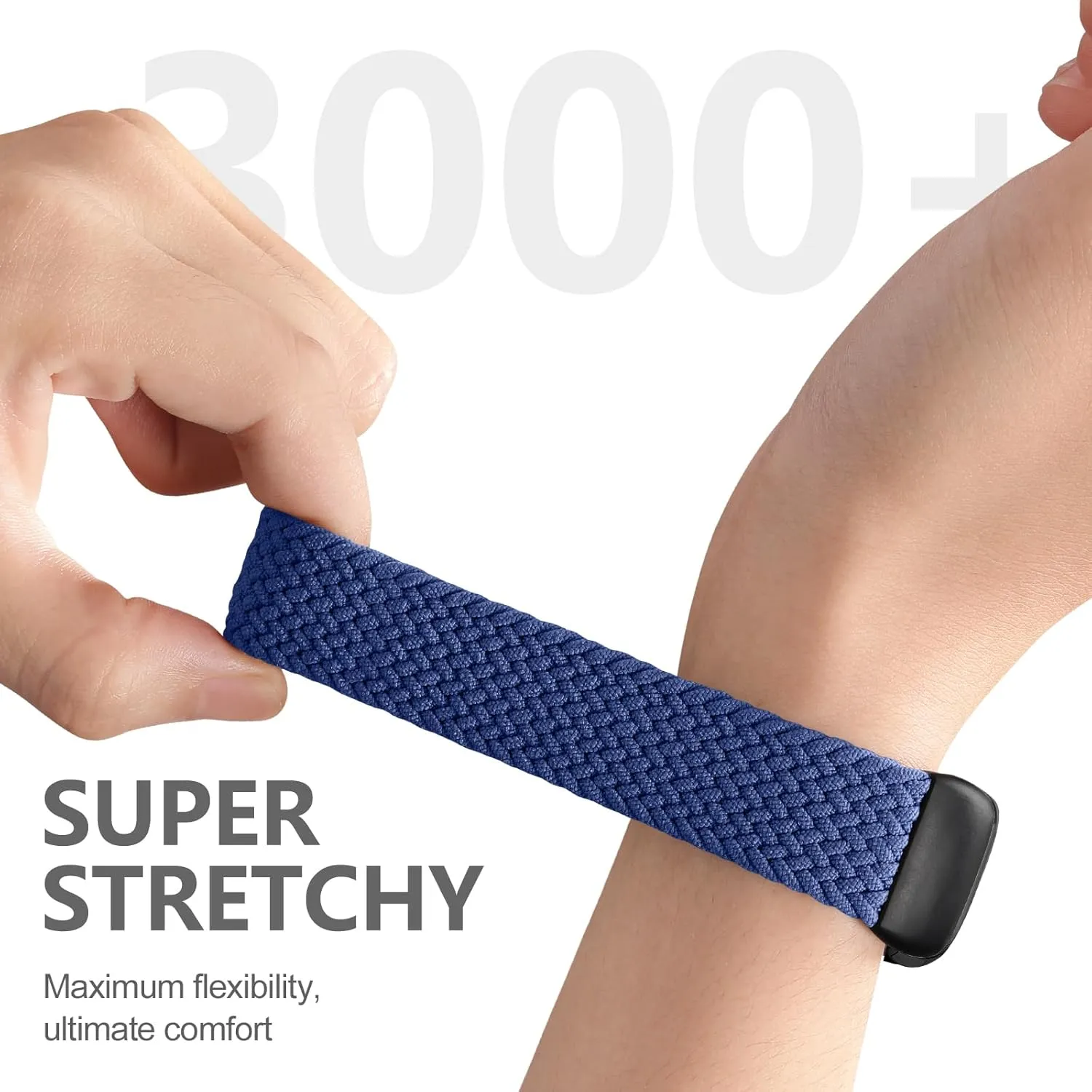 Easuny Compatible Fitbit Charge Bands - Adjustable Elastic Nylon Braided Sport Replacement Wristband for Men Women