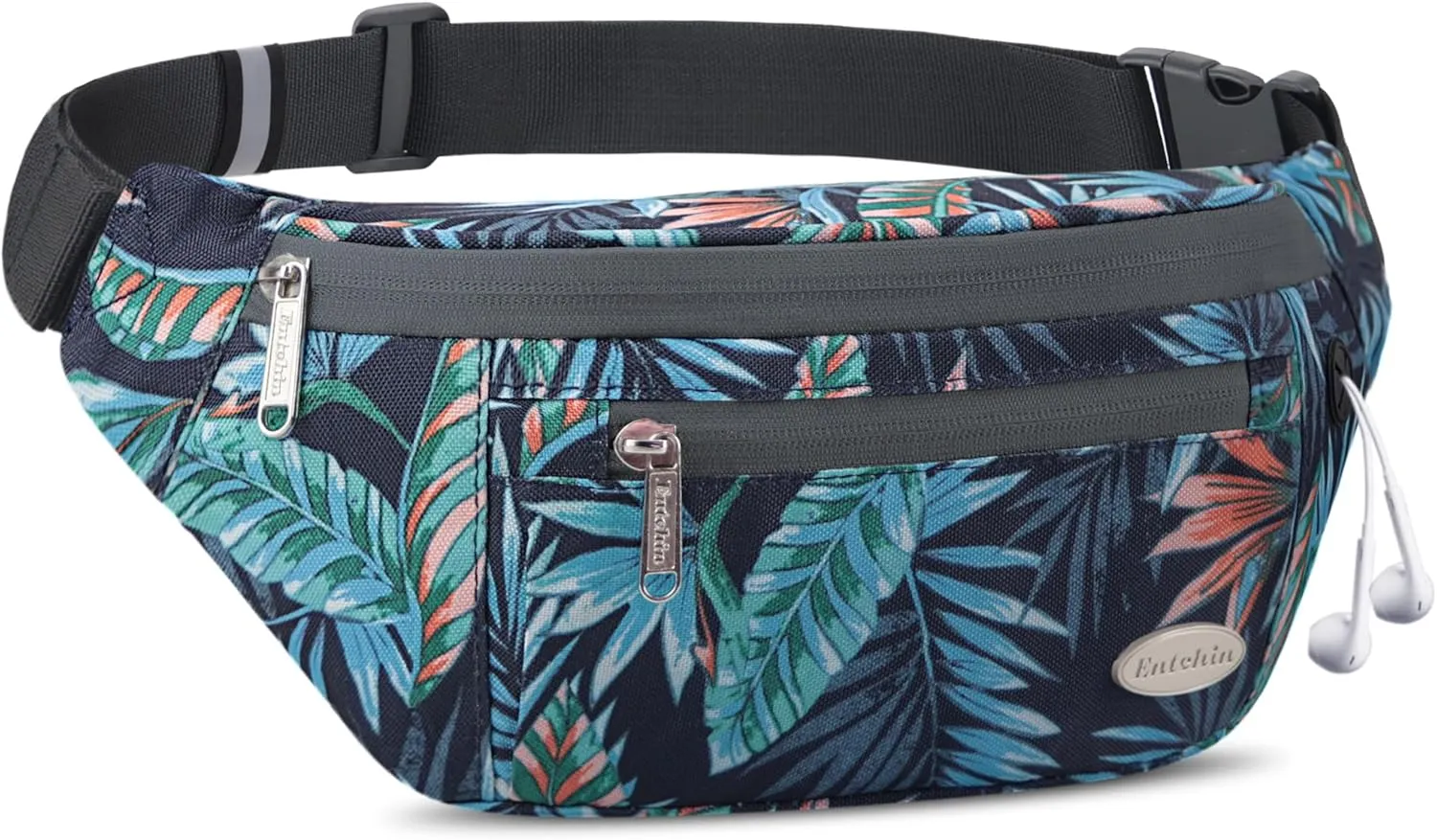 Entchin Fanny Pack for Women Men,Crossbody Belt Bag with 4-Zipper Pockets,Adjustable Waist Bag Pack,One of the Most Popular Travel Essential Gifts for Walking,Traveling,Cycling and Shopping