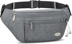 Entchin Fanny Pack for Women Men,Crossbody Belt Bag with 4-Zipper Pockets,Adjustable Waist Bag Pack,One of the Most Popular Travel Essential Gifts for Walking,Traveling,Cycling and Shopping