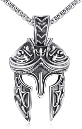 Eye of Horus/Fish Hook/Mask/Scorpion/Trident/Arrow/Star of David/Anchor/Boxing Necklace for Men Sterling Silver Gold Plated Celtic Knot Pendant Punk Gothic Religious Jewelry Gifts for Men