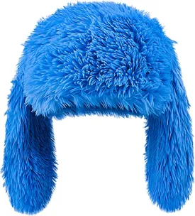 Furry Beanie Bunny Ears Hat Fluffy Warm Hat Plush Slouchy Beanies for Indoor and Outdoor