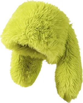 Furry Beanie Bunny Ears Hat Fluffy Warm Hat Plush Slouchy Beanies for Indoor and Outdoor