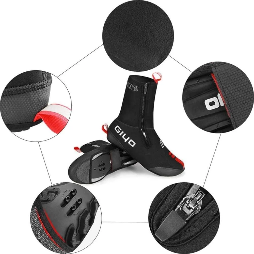 GIYO Cycling Shoes Covers, S-XXXL Neoprene Waterproof and WinterProof Bike Cycling Overshoes for Men Women Road Mountain Bike Booties