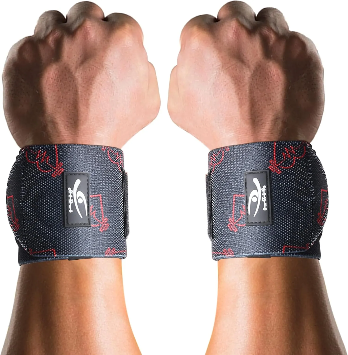 HiRui Elite 18" Weightlifting Wrist Wraps - Professional-Grade Ultimate Support & Comfort for Weightlifting, CrossFit, Bodybuilding & Strength Training, Durable & Fully Adjustable (Black)