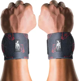 HiRui Elite 18" Weightlifting Wrist Wraps - Professional-Grade Ultimate Support & Comfort for Weightlifting, CrossFit, Bodybuilding & Strength Training, Durable & Fully Adjustable (Black)