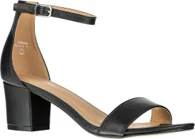 ILLUDE Womens Fashion Ankle Strap Kitten Heel Sandals - Adorable Cute Low Block Heel  Jasmine