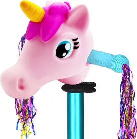 Kids Scooter Accessories Suit for T-Bar Handle Scooter/Bike/Bicycle, Unicorn Dinosaur Head for Scooter Decoration with Bike Streamers,Great Chirstmas Gift for Kids Girls