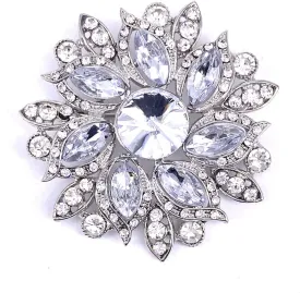 LAXPICOL Vintage Women's Austrian Crystal Elegant Flower Brooch Wedding Broach Pin