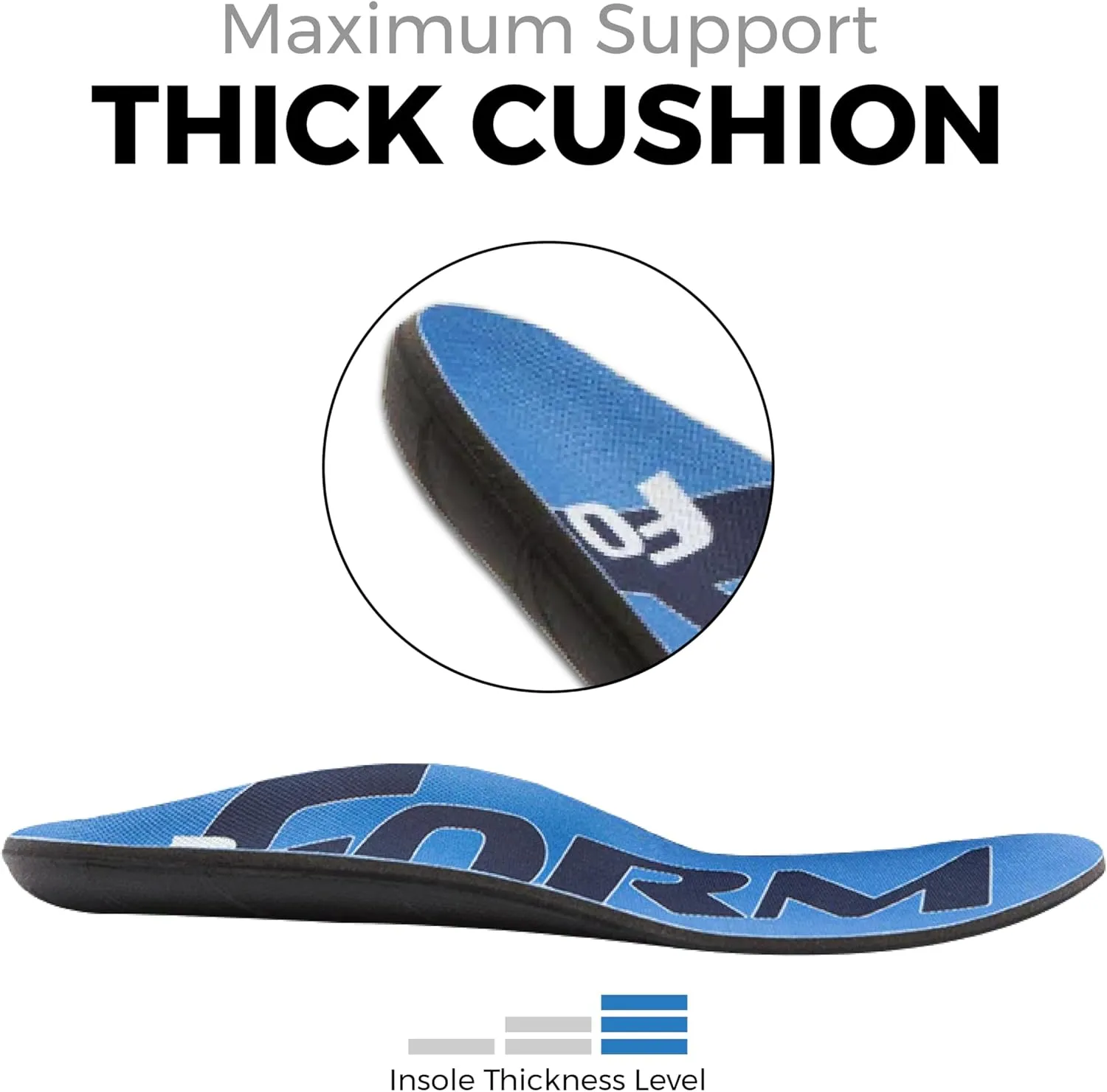Maximum Support Plantar Fasciitis Insoles  Custom Form-Fitting Insoles Shoe Inserts for Plantar Fasciitis Women and Men  Shock Absorption - Flat Feet Inserts for All Day Walking & Standing