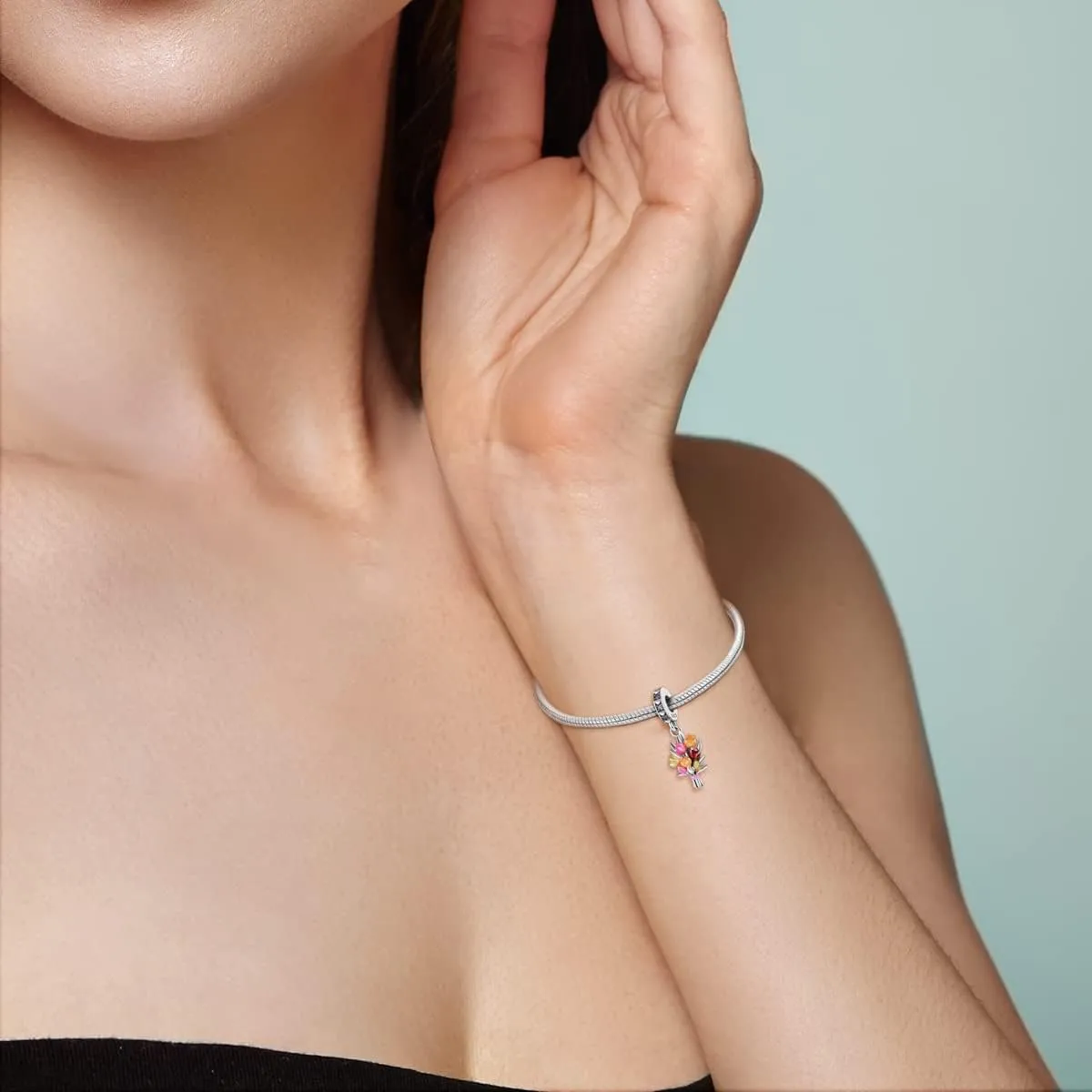 MULA 925 Sterling Silver Charms for Bracelets and Necklaces Family Letters Dangle Pendants Airplane Travel Beads Family Tree Jewelry Charms for Women