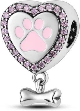 MULA 925 Sterling Silver Charms for Bracelets and Necklaces Lucky Home Happy Family Forever Love Mom Beads Dangle Pendants Jewelry for Women