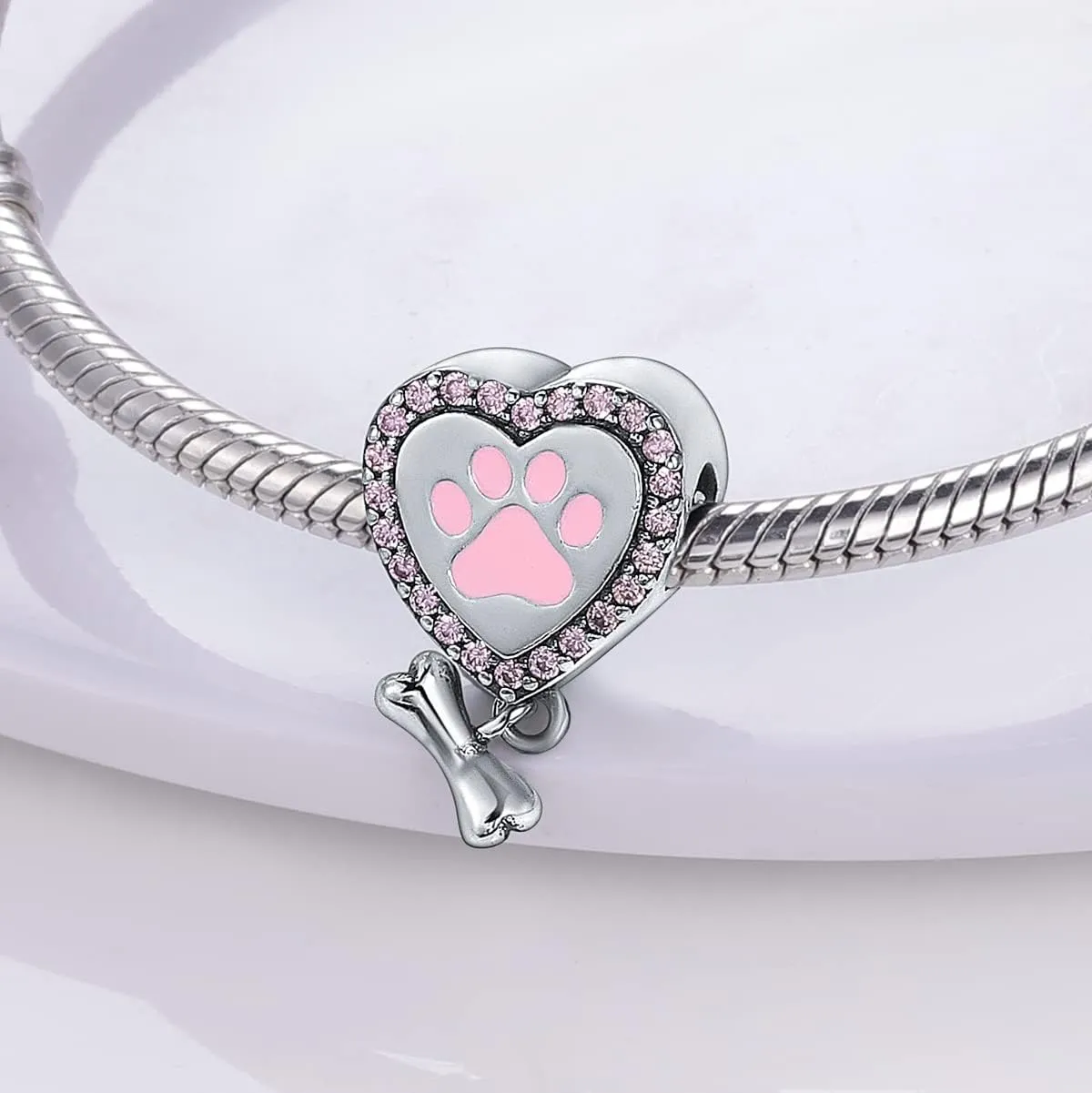 MULA 925 Sterling Silver Charms for Bracelets and Necklaces Lucky Home Happy Family Forever Love Mom Beads Dangle Pendants Jewelry for Women