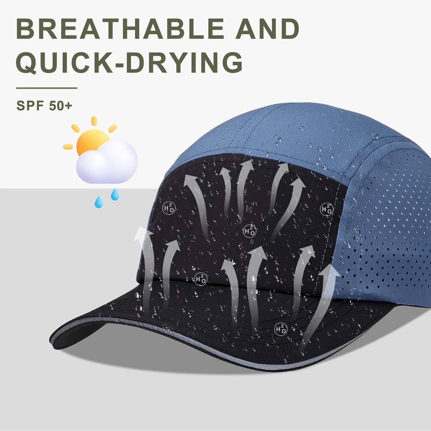 Oversize XXL Mens Quick Dry Baseball Cap Cooling Breathable Mesh Sports Cap Lightweight Snapback Hat for Big Head